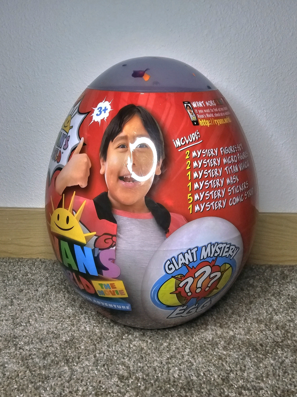 Giant Mystery Egg Surprise Toy - Red and Gray